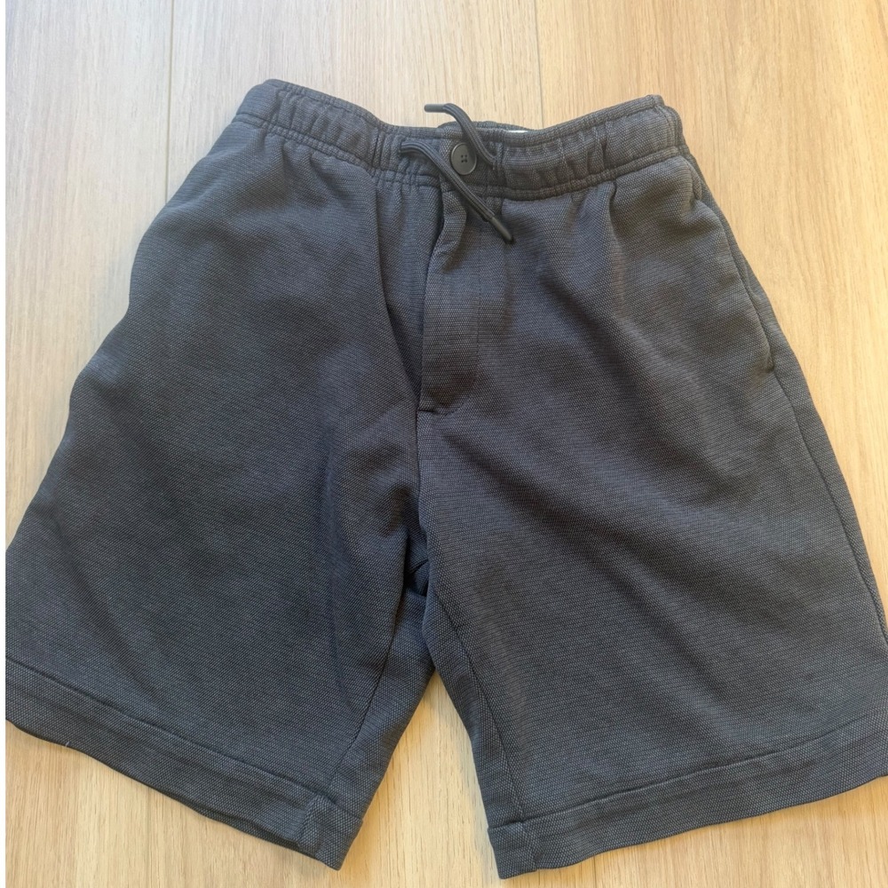 Zara Boys Textured Knit Shorts Charcoal Grey Elastic Waist Size 11-12 Years